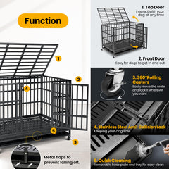 Oranland double-door with wheels for easy mobility and flexible access