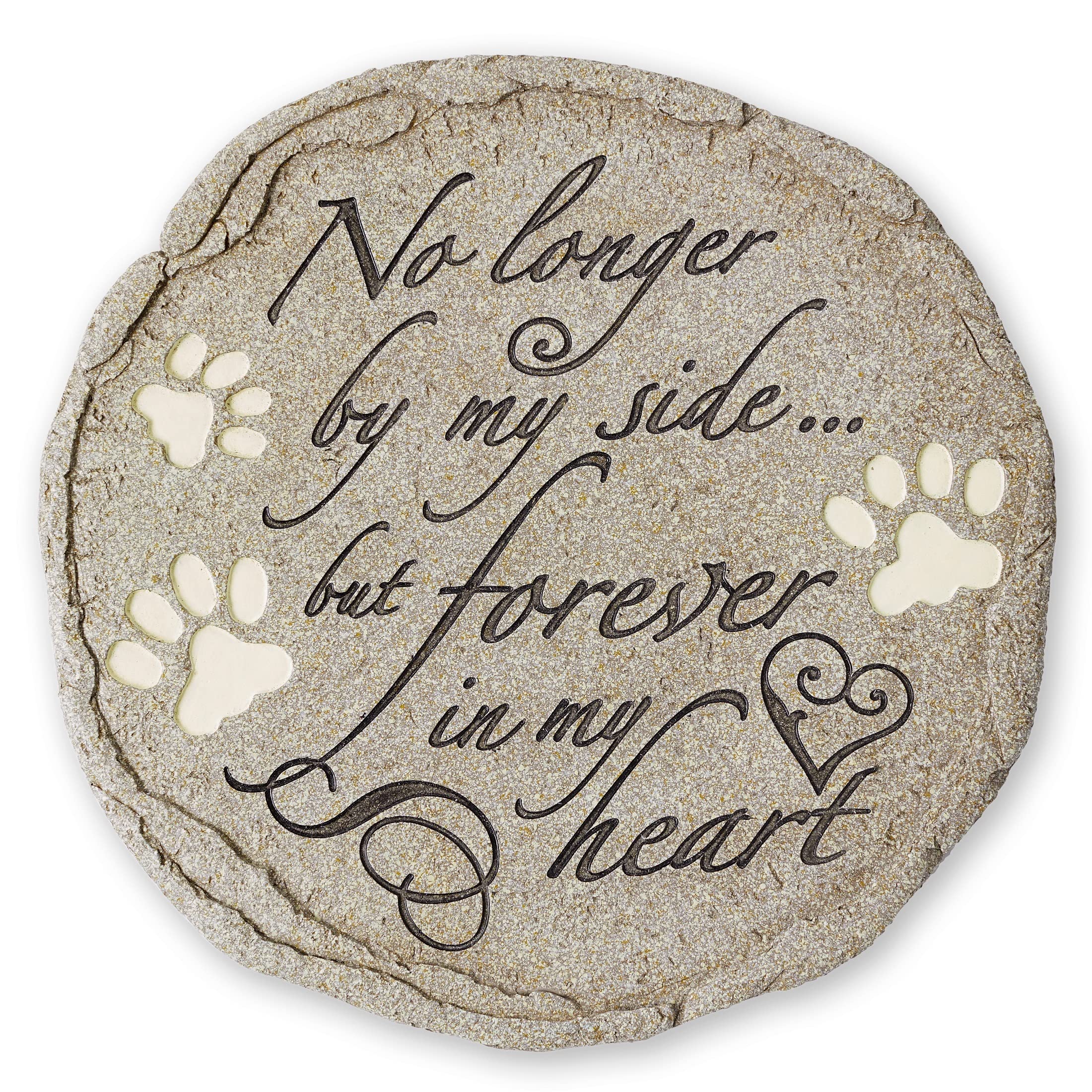 Orchid Valley paw print stepping stone memorial for lasting pet memory