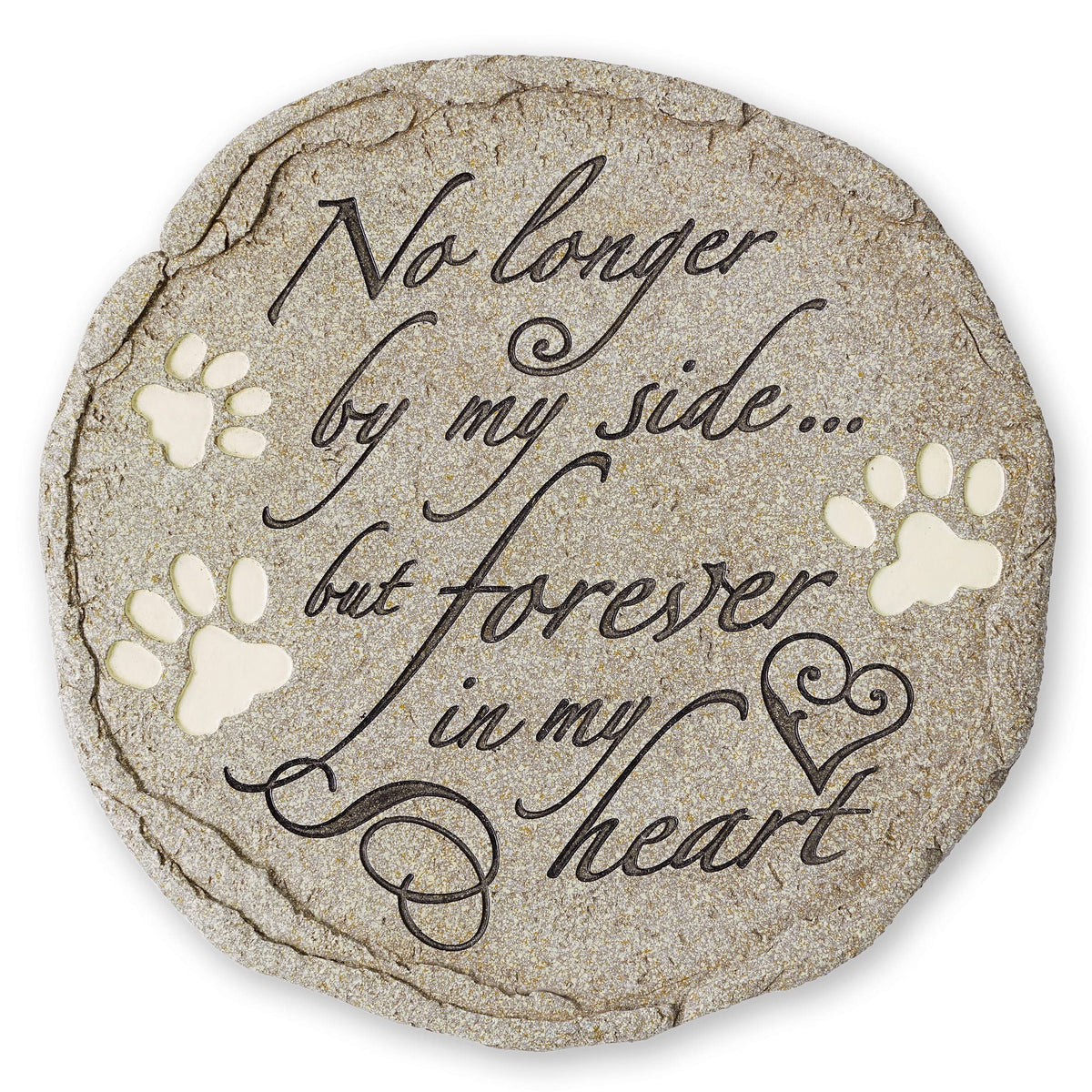 Orchid Valley paw print stepping stone memorial for lasting pet memory