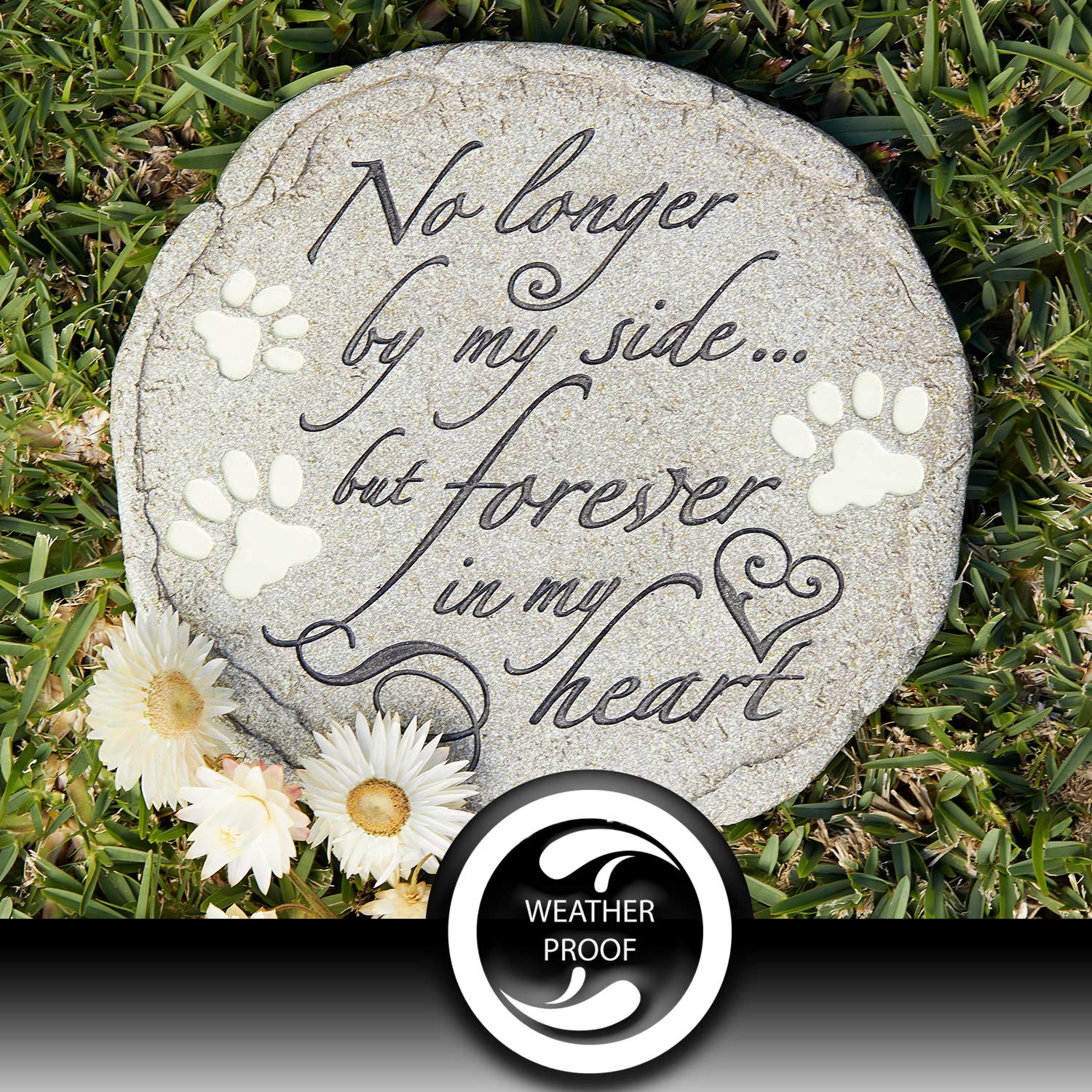Orchid Valley paw print design grave marker for indoor or outdoor display