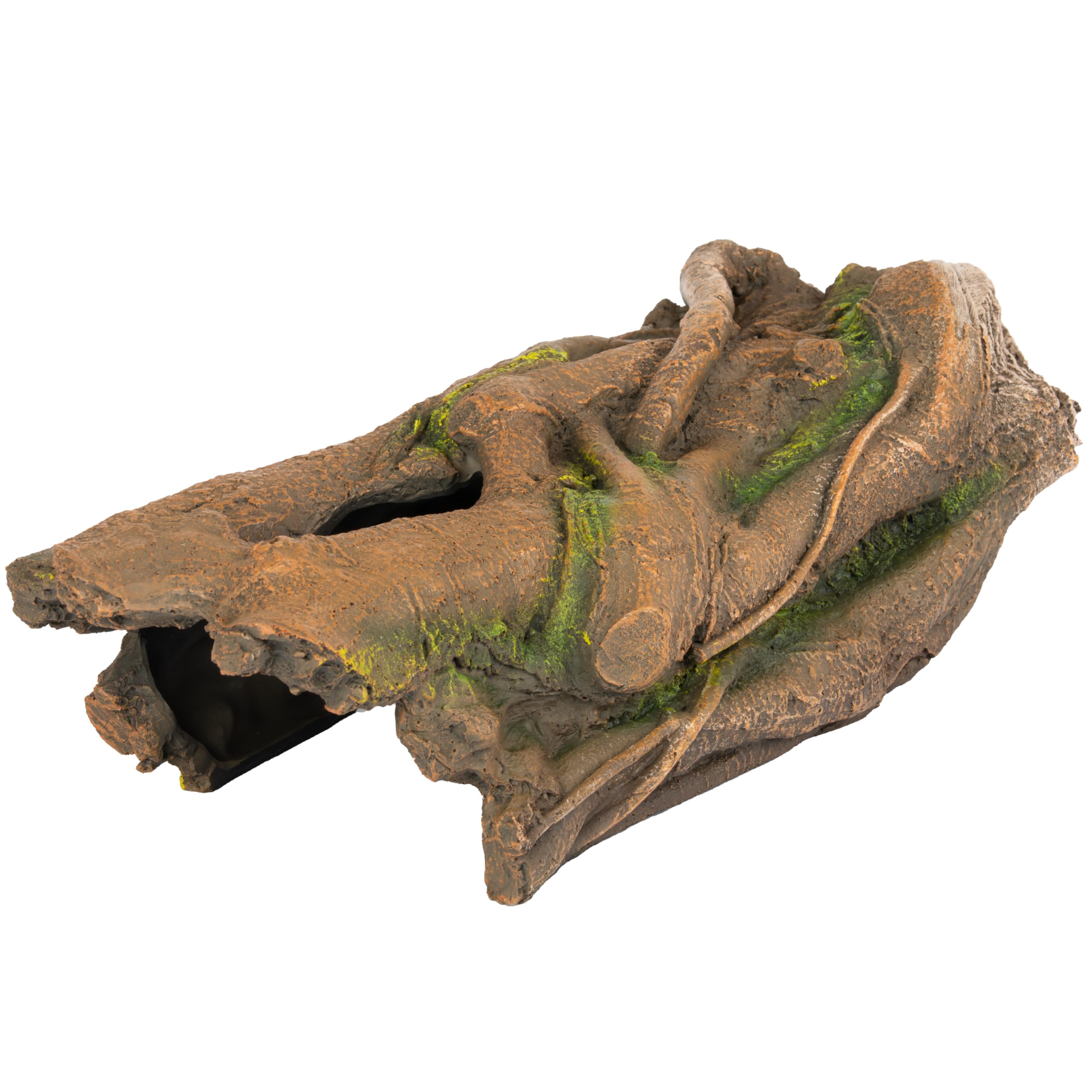 Orchid Valley XL hollow log with textured bark encourages climbing and exploration.