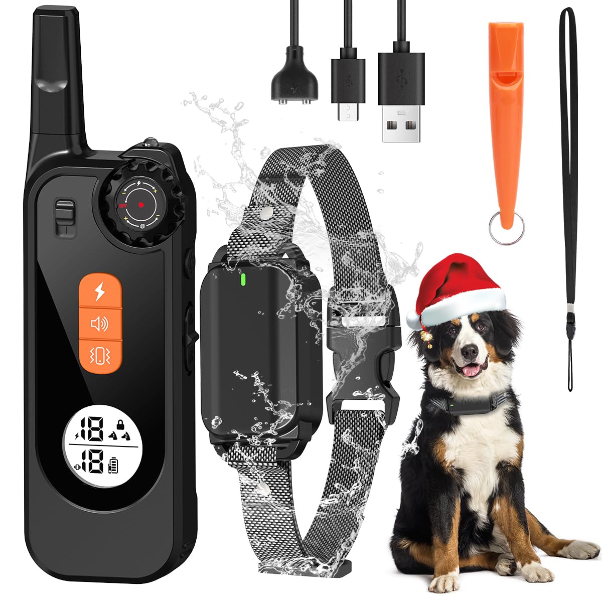 Orcleab dog shock collar with remote control offers versatile training options
