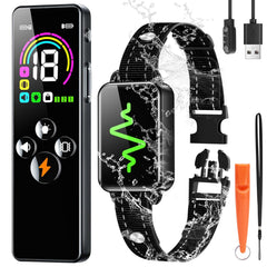 Orcleab dog training collar with remote control in side view for easy training