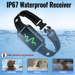 Orcleab IP67 waterproof collar shown in rain for outdoor durability