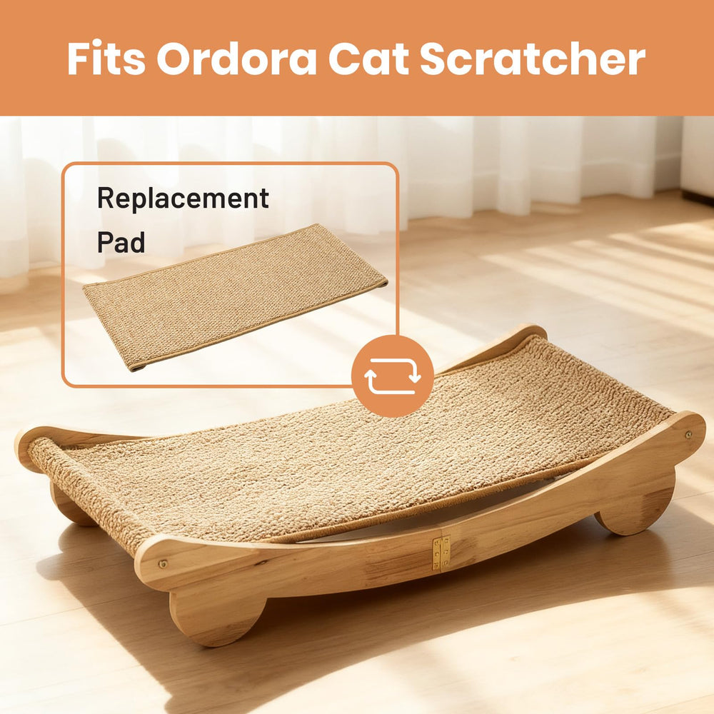 ORDORA anti-slip bottom keeps the scratcher in place on wood, tile, or carpet.