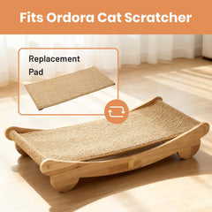 ORDORA anti-slip bottom keeps the scratcher in place on wood, tile, or carpet.