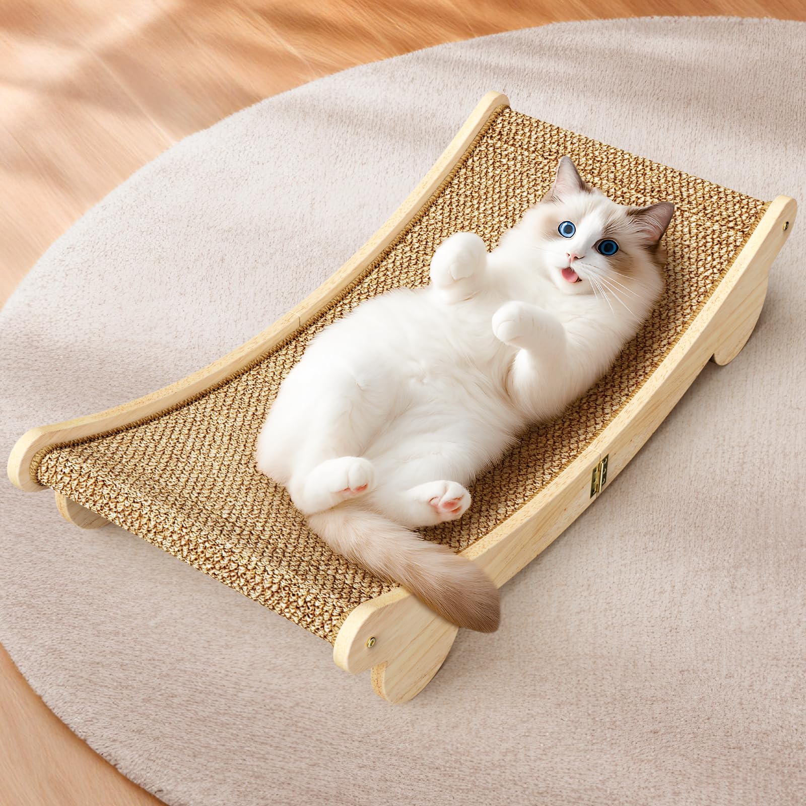 ORDORA extra-large cat scratcher with 31-5 inch length for generous lounging