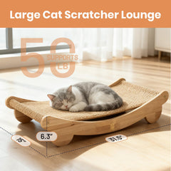 ORDORA wooden scratch pad detail highlights sturdy oak support for daily use.