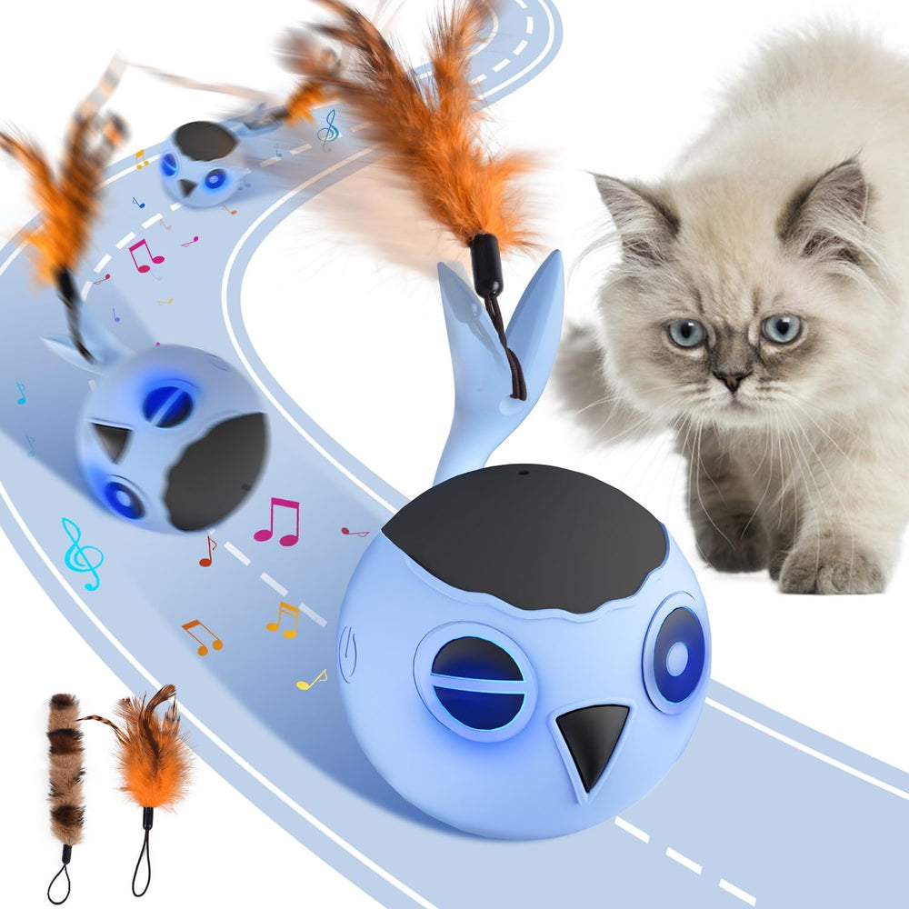 ORSDA bird ball toy chirping LED energizes indoor cats for play