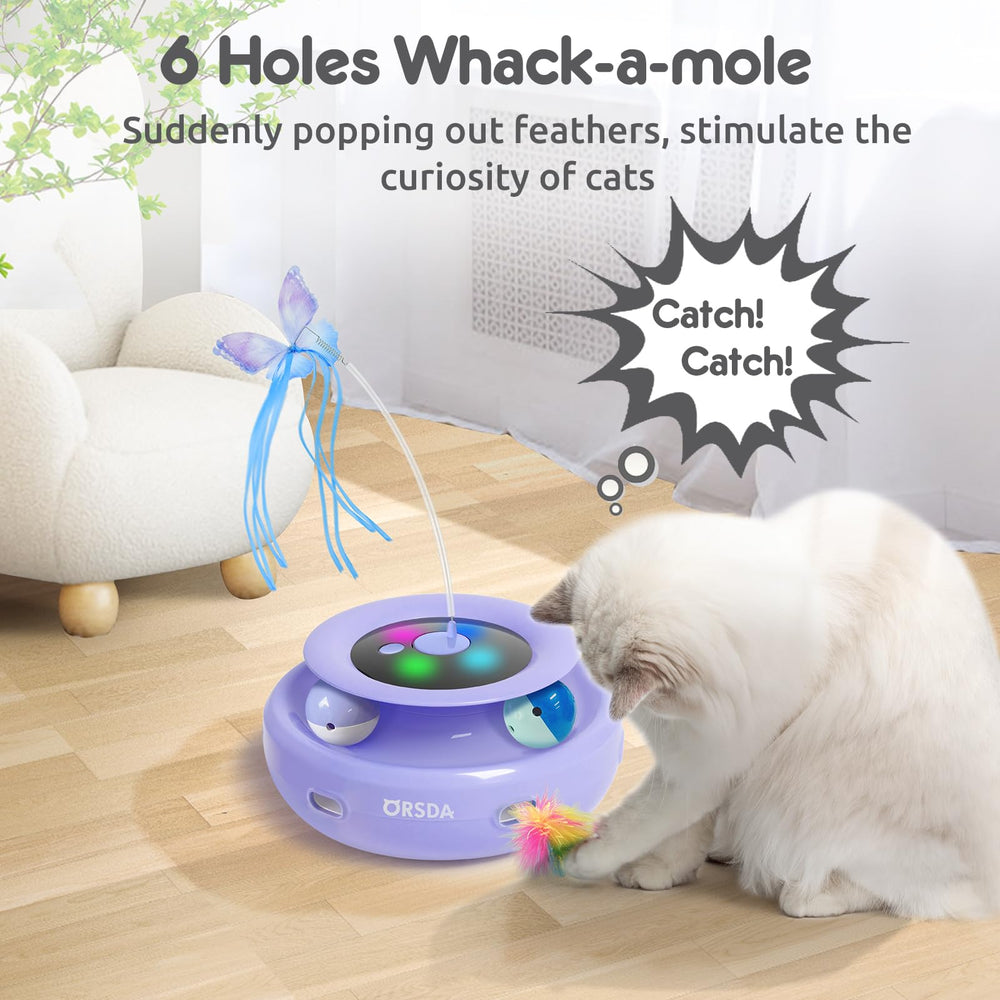 ORSDA cat toy Safe ABS Material with no sharp edges for safe kittens and cats.