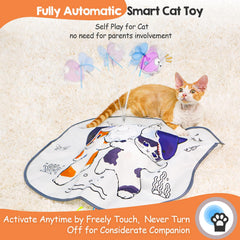 Feather lure in ORSDA chase-feather mode enticing a cat to leap