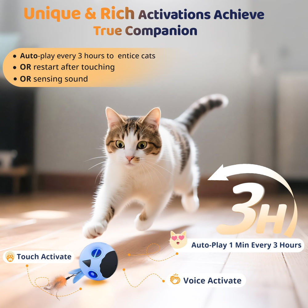 ORSDA moving ball cat toy demonstrates dynamic action for play
