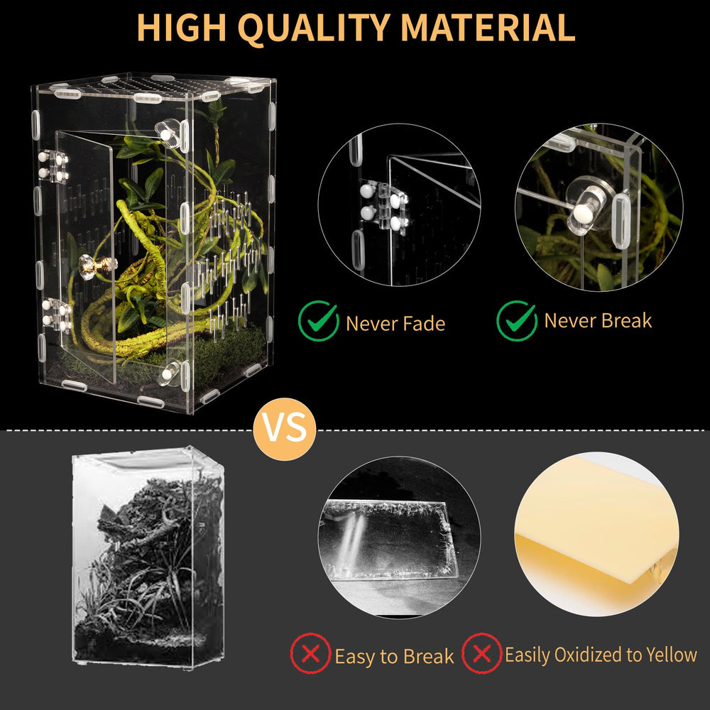Orekemo clear sightlines for easy habitat checks of geckos and tarantulas.