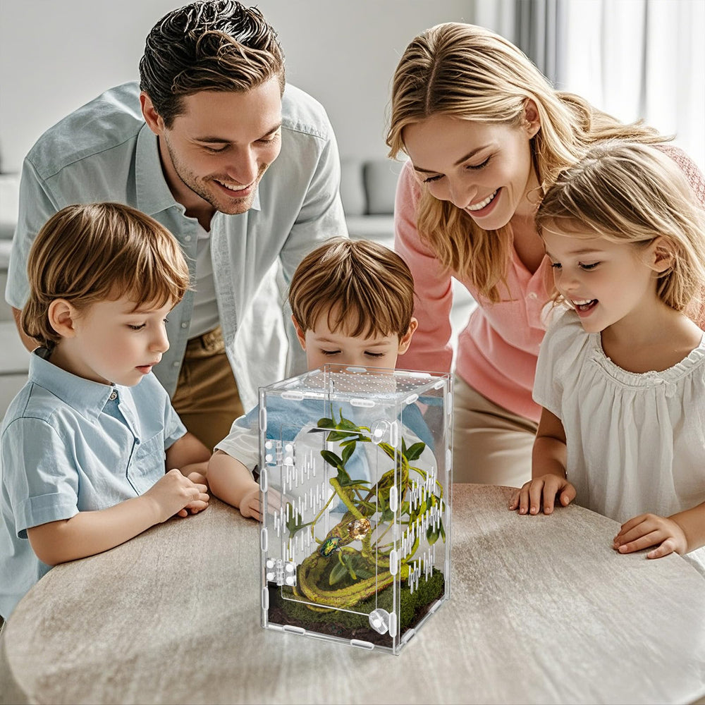 Orekemo compact, ventilated terrarium fits small desk or shelf setups.