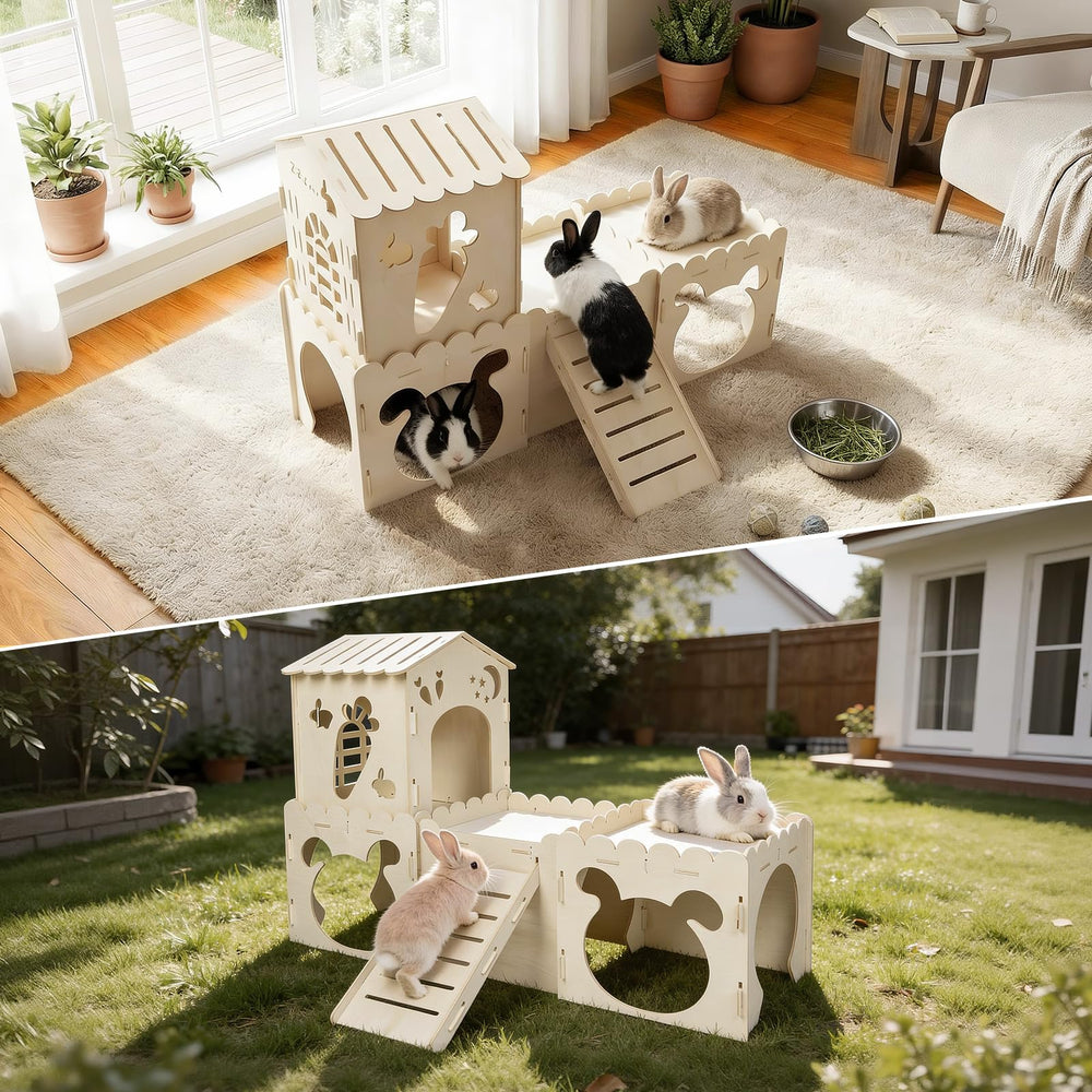 Orekemo Large Rabbit House slide encourages playful hops and exploration.
