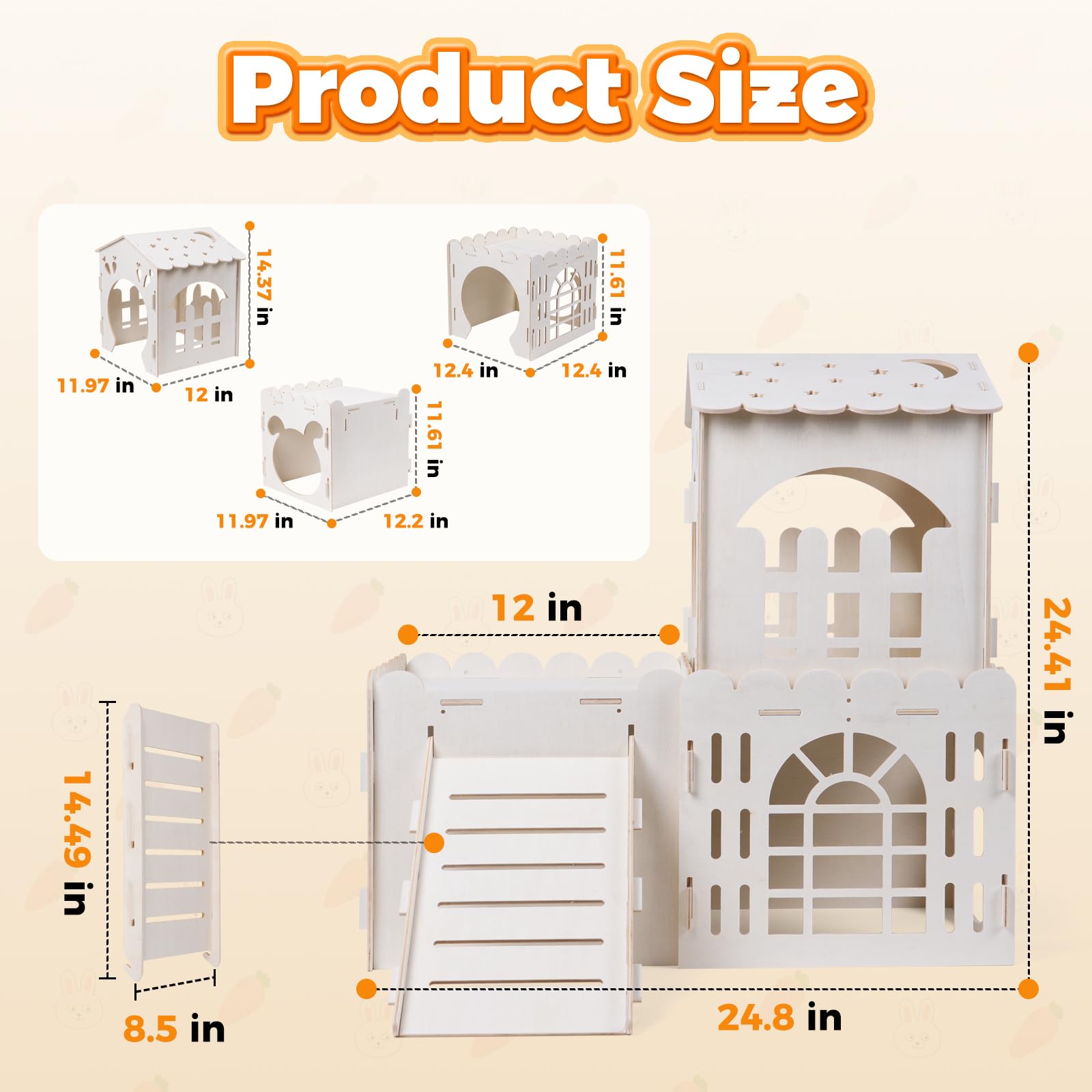 Orekemo rabbit house ventilated design keeps air circulating for a fresh living space.