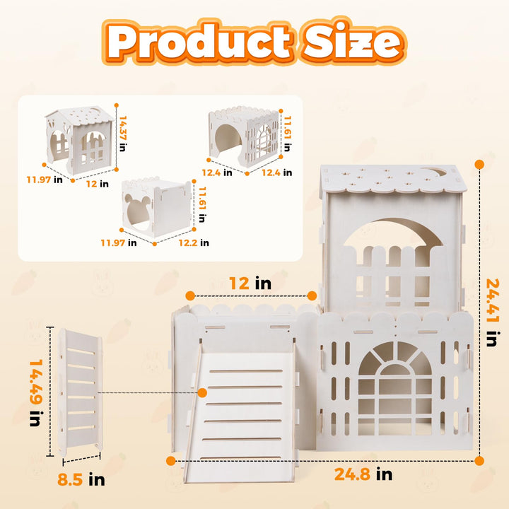 Orekemo rabbit house ventilated design keeps air circulating for a fresh living space.