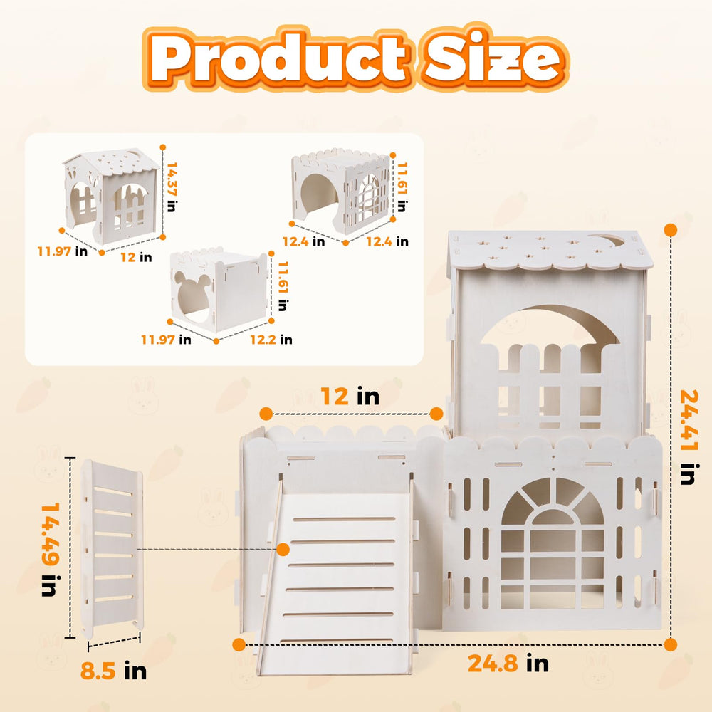 Orekemo rabbit house ventilated design keeps air circulating for a fresh living space.