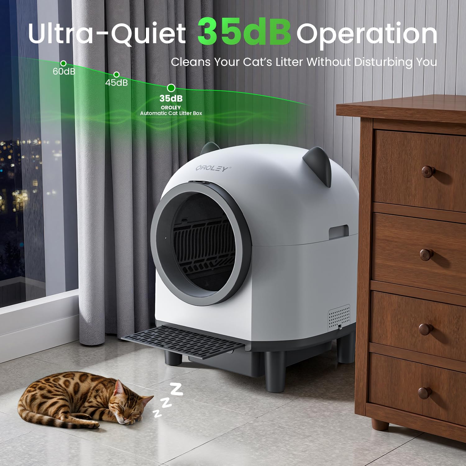 ORELEY app real-time monitor for remote litter status
