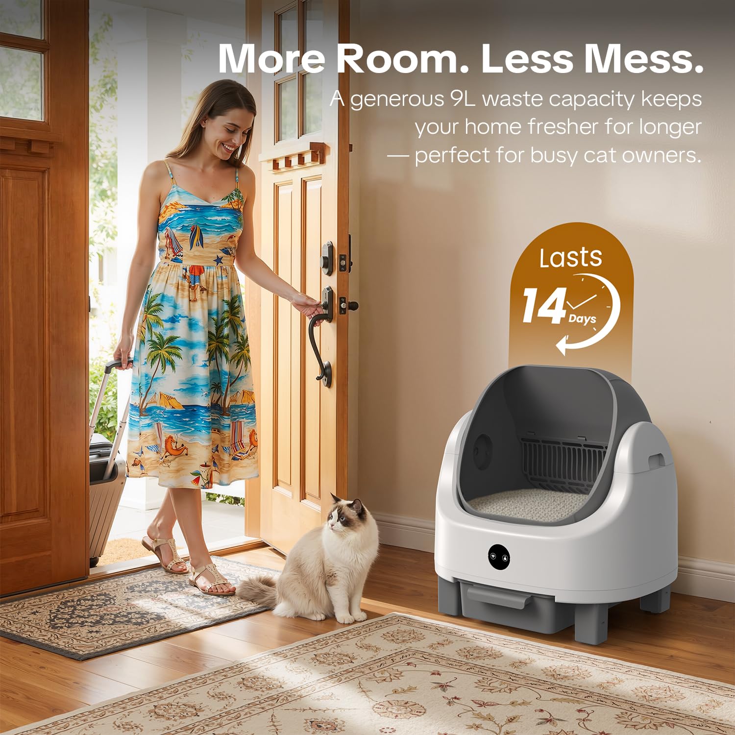 ORELEY odor defense system gray keeps indoor air fresher.