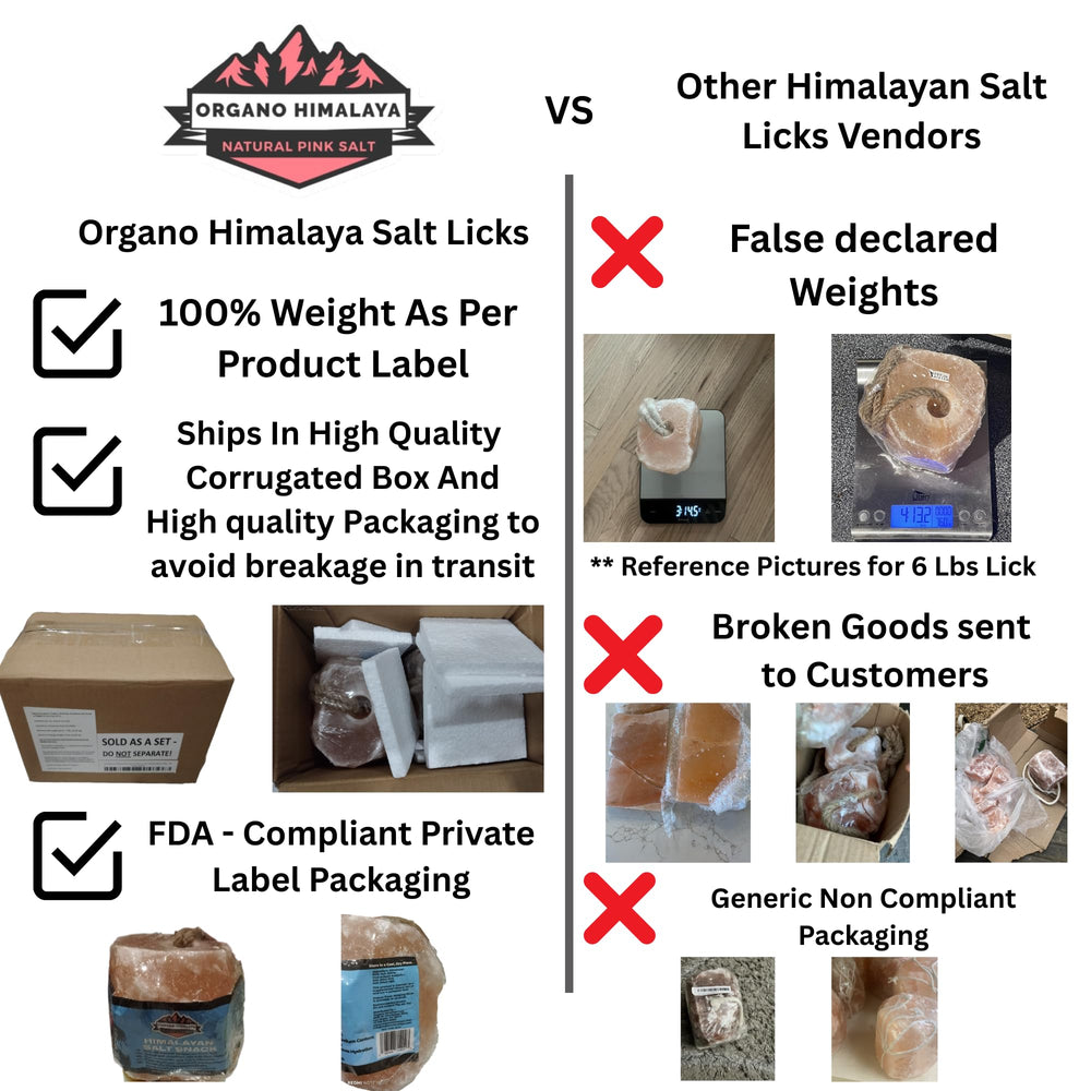 Organo Himalaya inviting salt blocks supporting daily electrolyte intake for animals.
