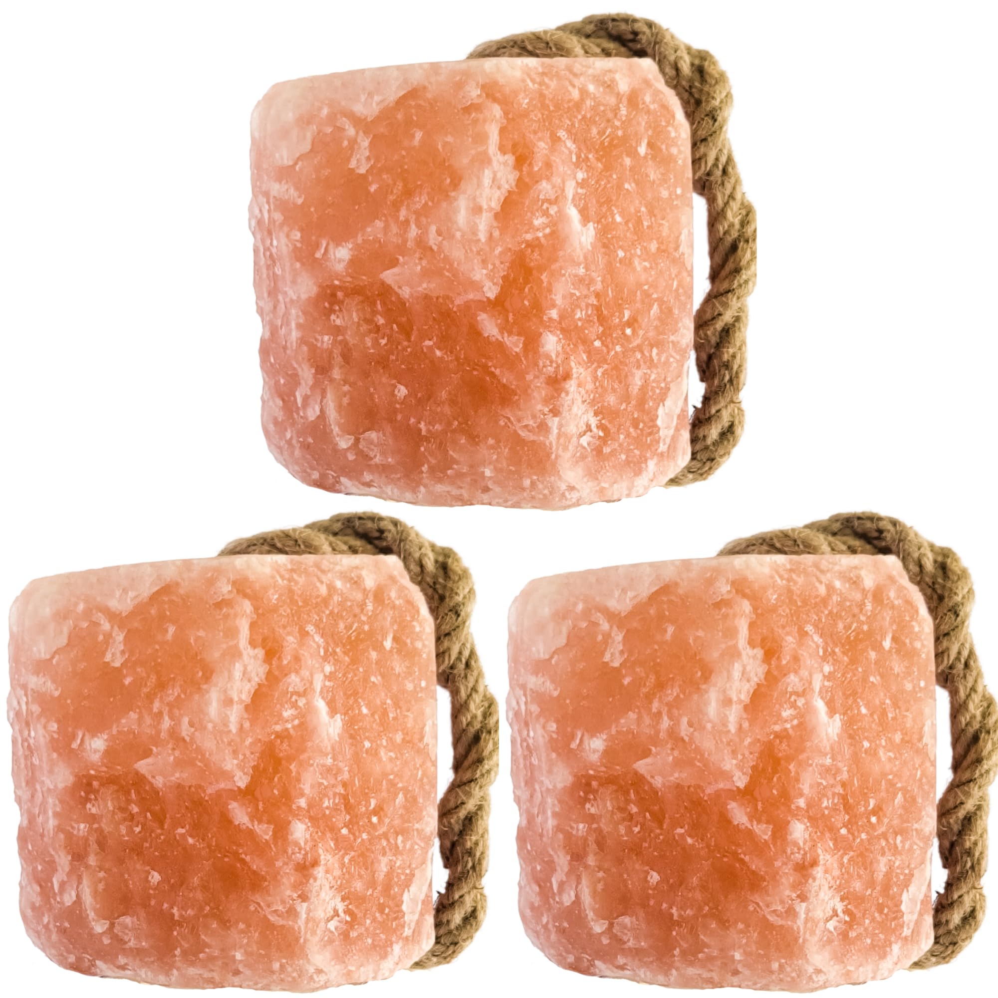 Organo Himalaya salt lick on rope for horses with natural minerals and hydration support.
