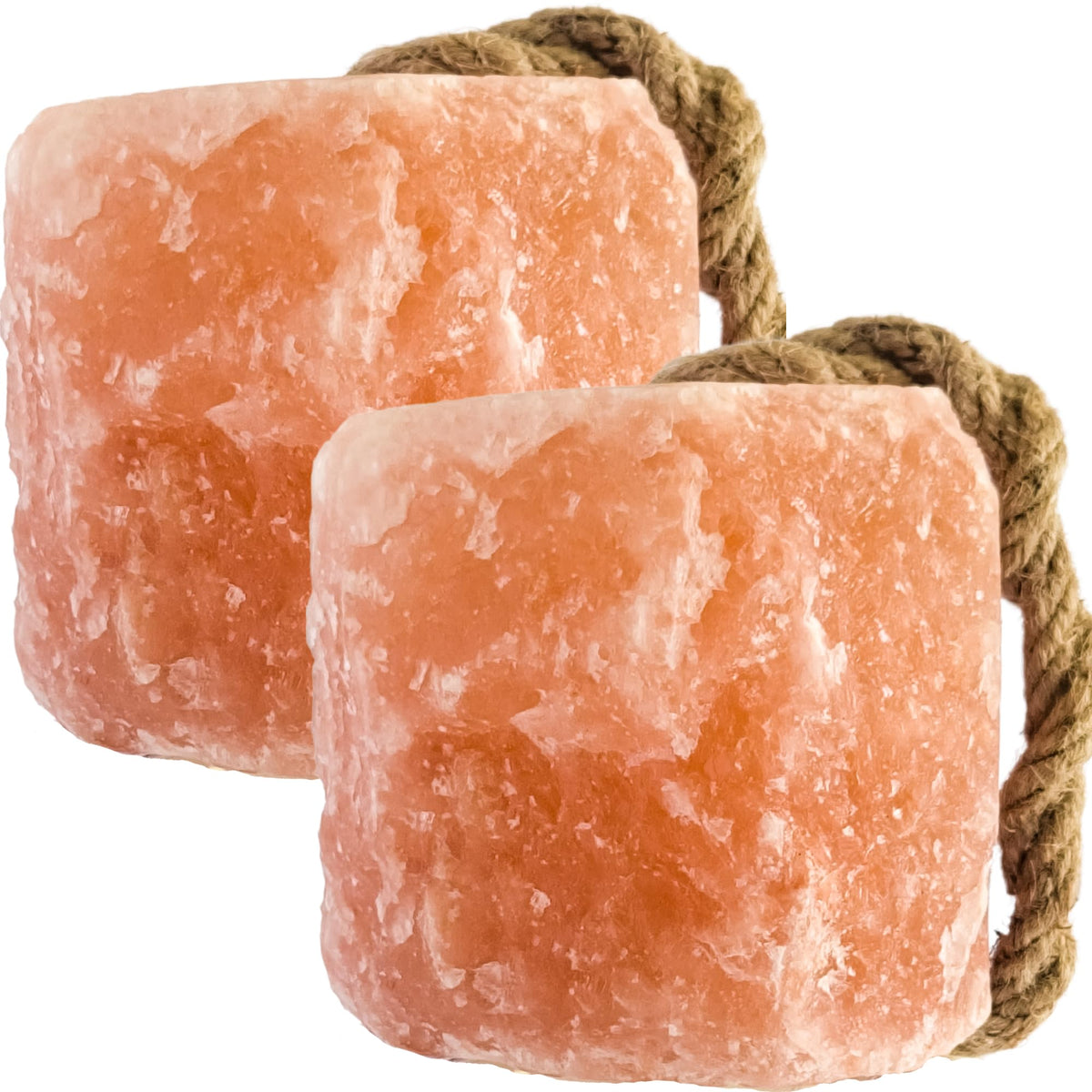 Organo Himalaya salt lick on rope for horses provides durable, easy-hang nutrition in stalls.