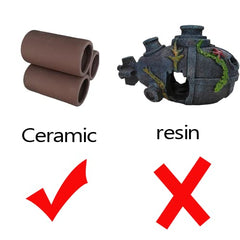 OrgMemory ceramic shelter breathable ornament supports mineral-rich surfaces for a healthier tank.