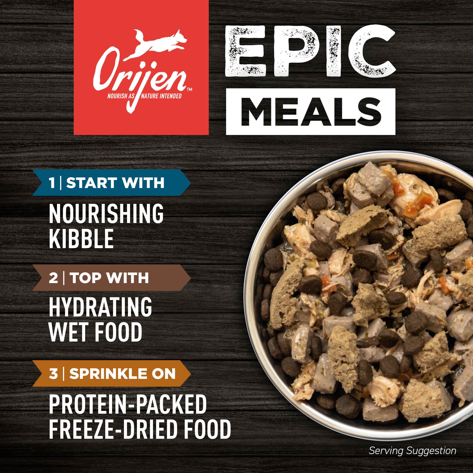 ORIJEN Amazing Grains Puppy WholePrey ingredients mimic natural prey nutrients