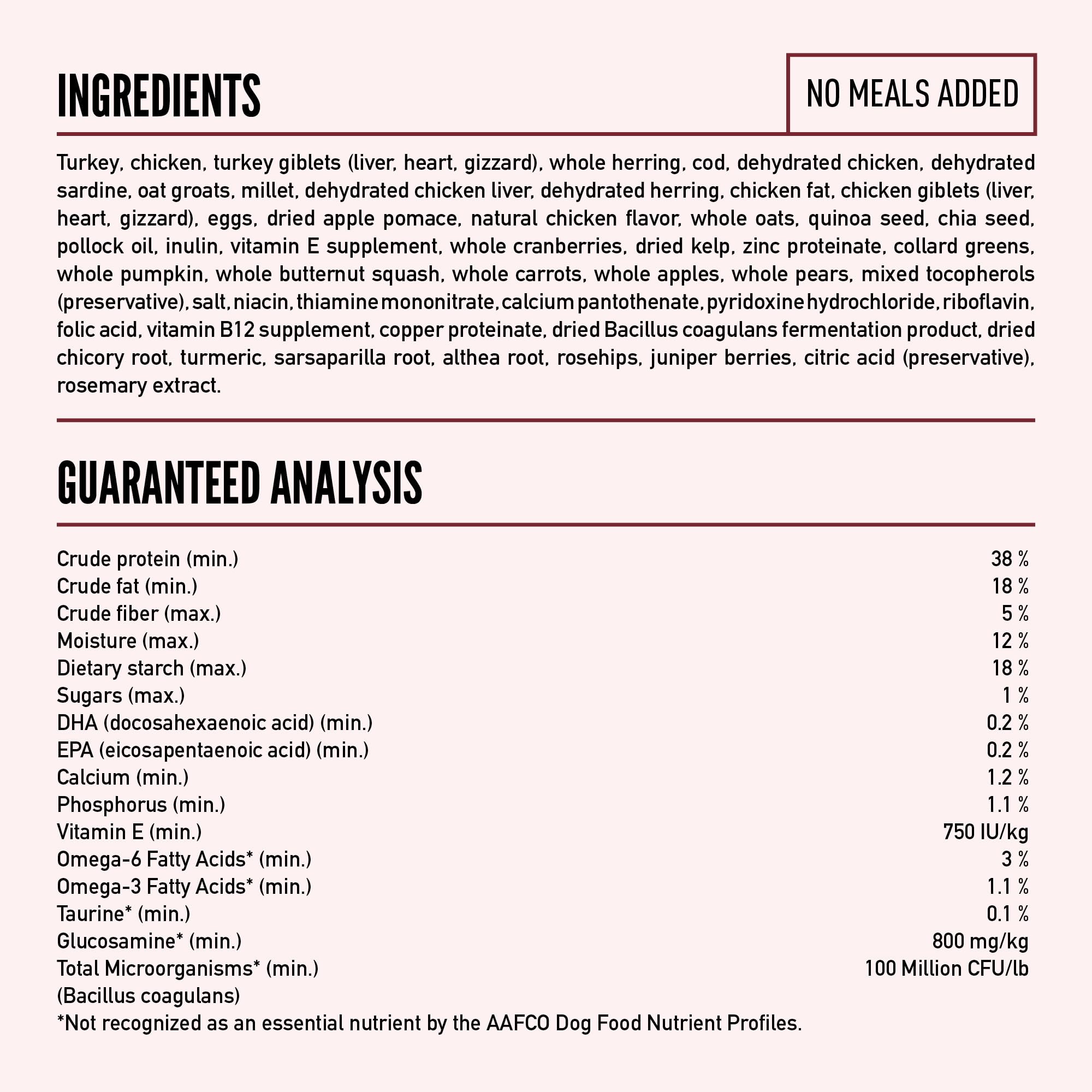 USA-made production label on ORIJEN Amazing Grains Small Breed bag