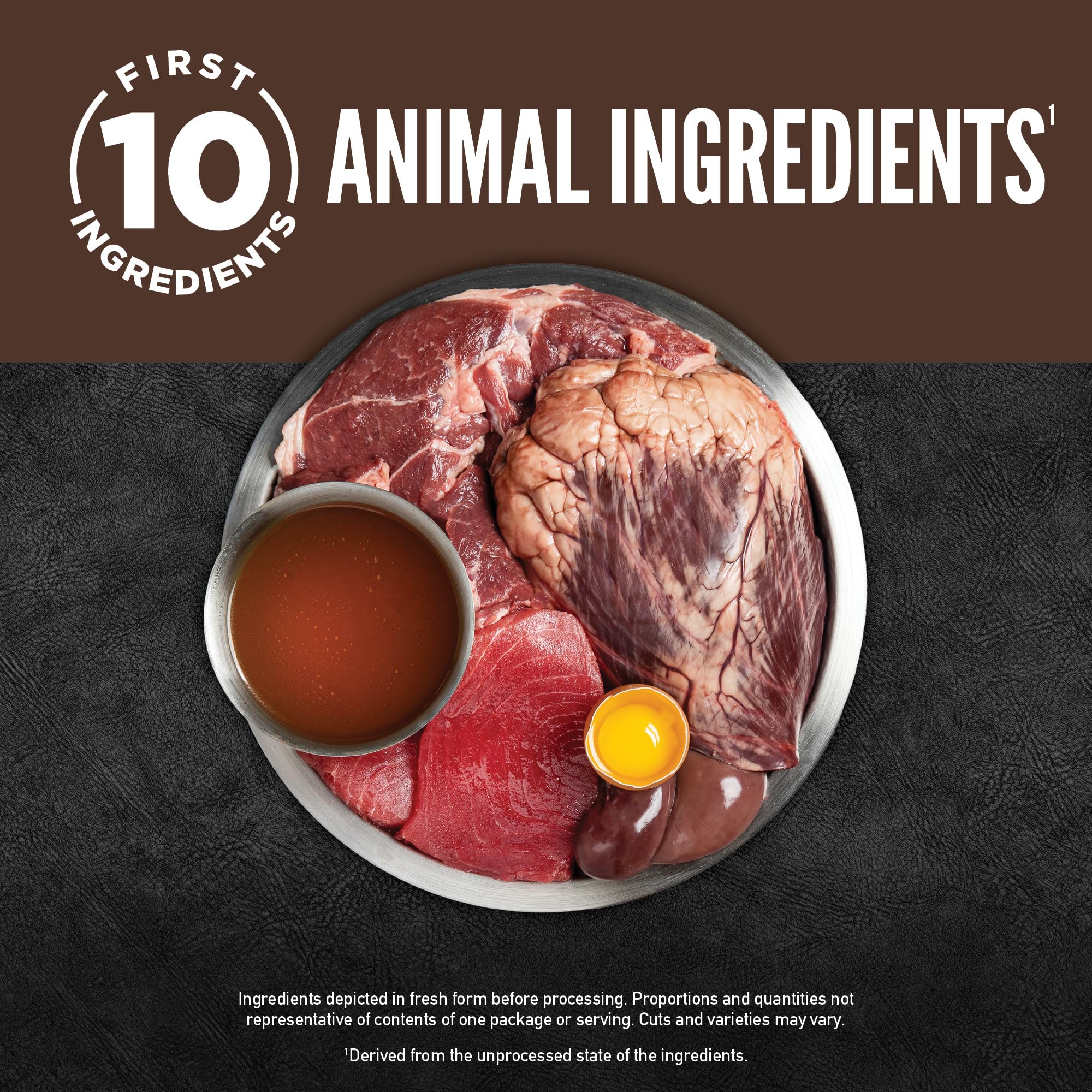 Bone broth moisture visible in ORIJEN Red Entree serving glass.