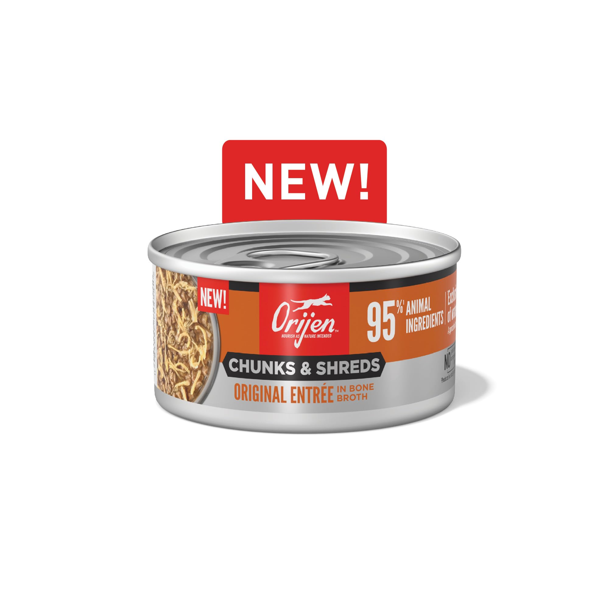 ORIJEN Chunks & Shreds serving idea bowl ready for mealtime.