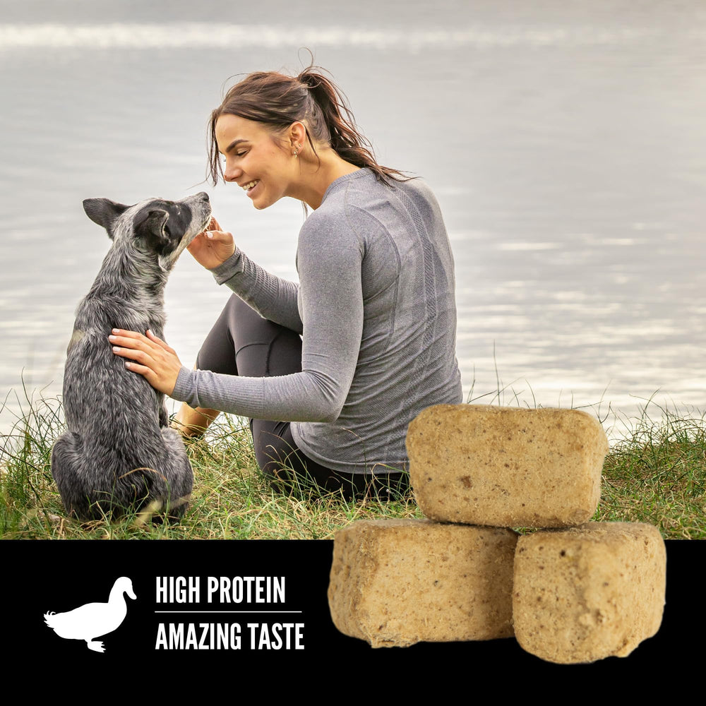 ORIJEN high-protein treats with duck and liver for flavor and nutrition.