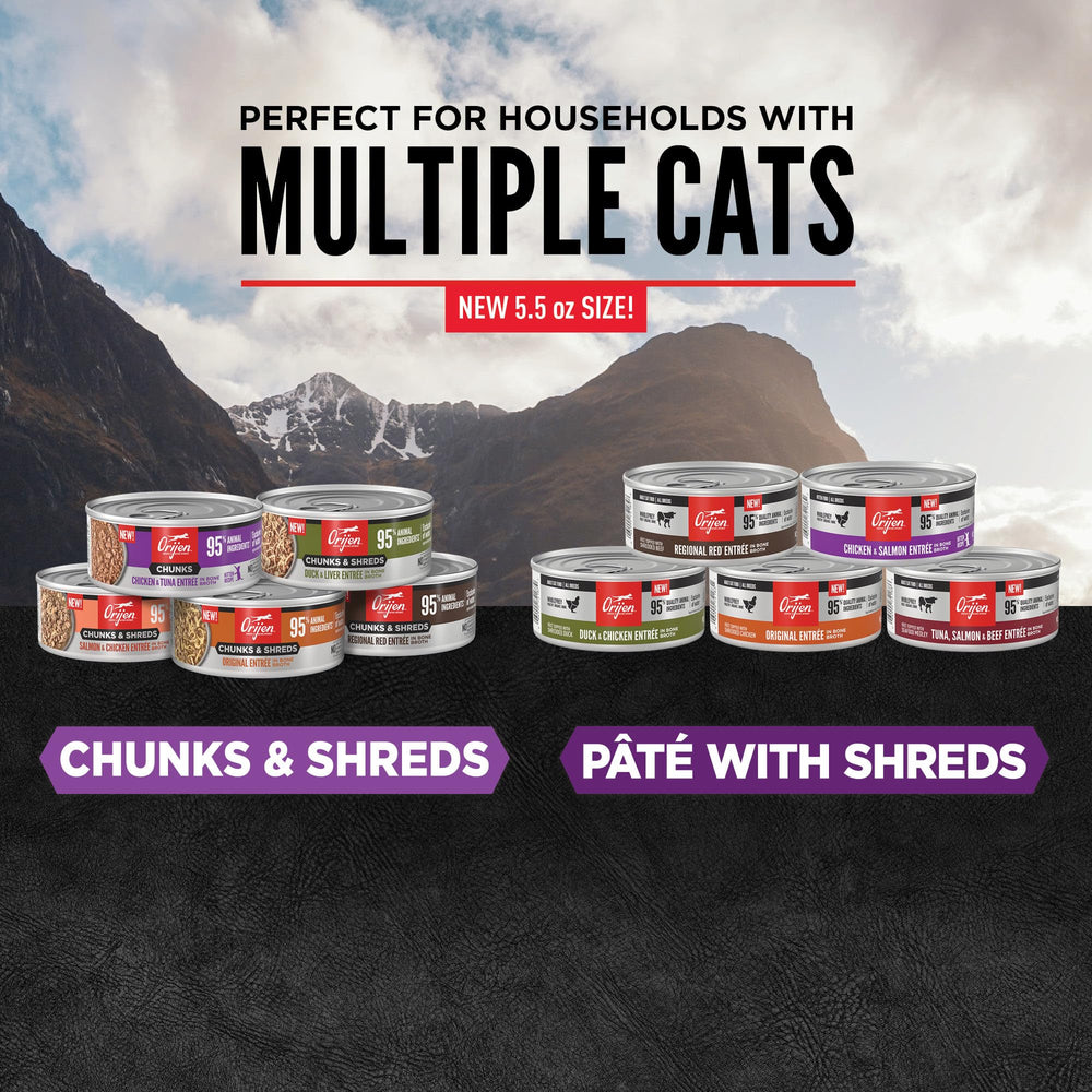 ORIJEN kitten pate WholePrey concept showcases organs and bones for natural nutrition.