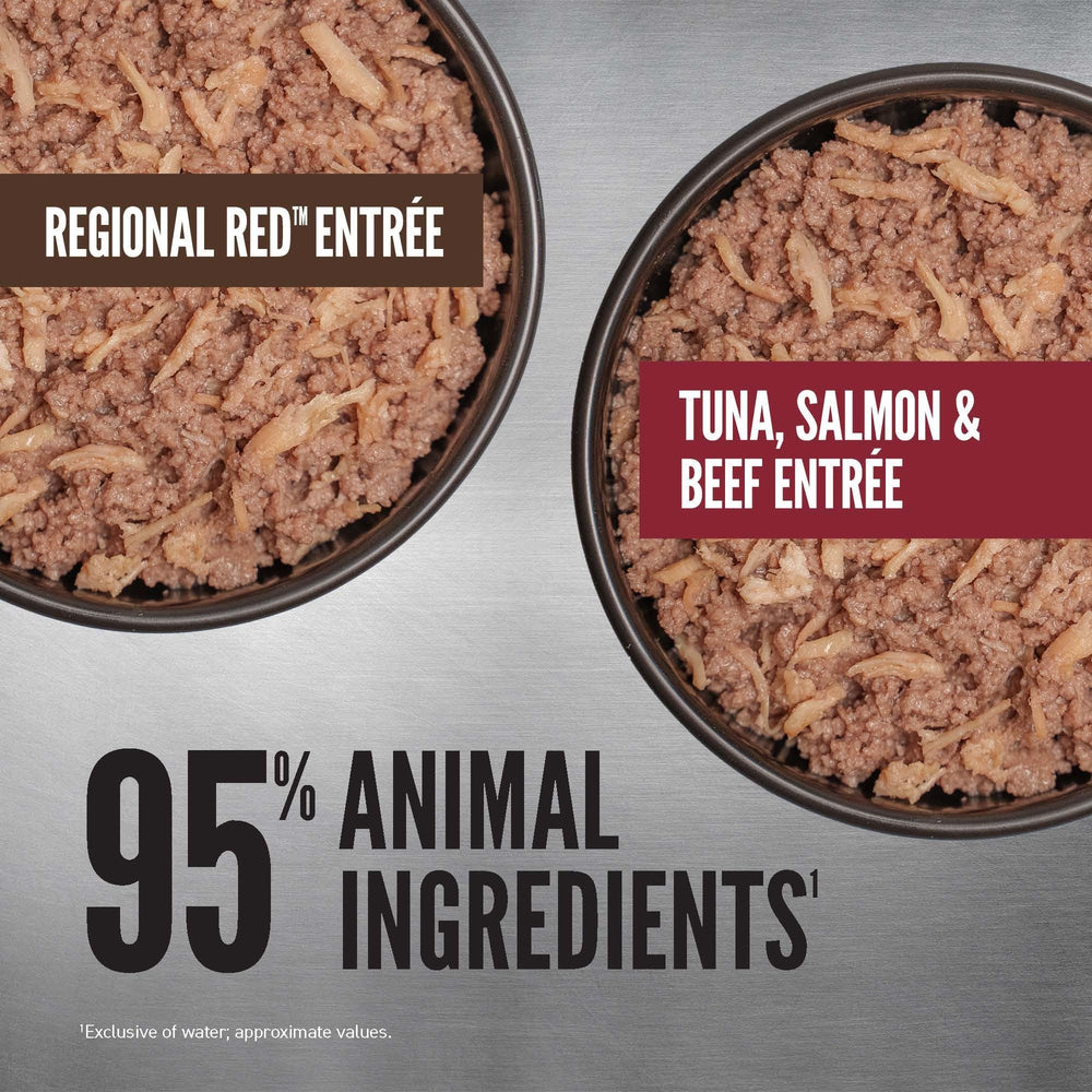 ORIJEN No peas, grains, carrageenan in pate ingredients.