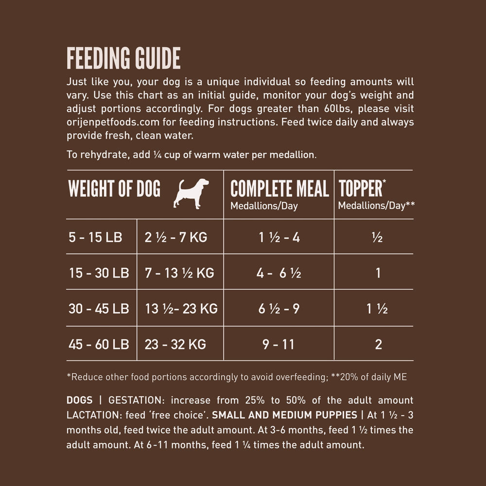 ORIJEN Regional Red dog meal topper in a bowl to boost flavor