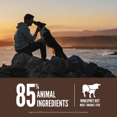 ORIJEN Regional Red packaging emphasizing grain-free, poultry-free recipe