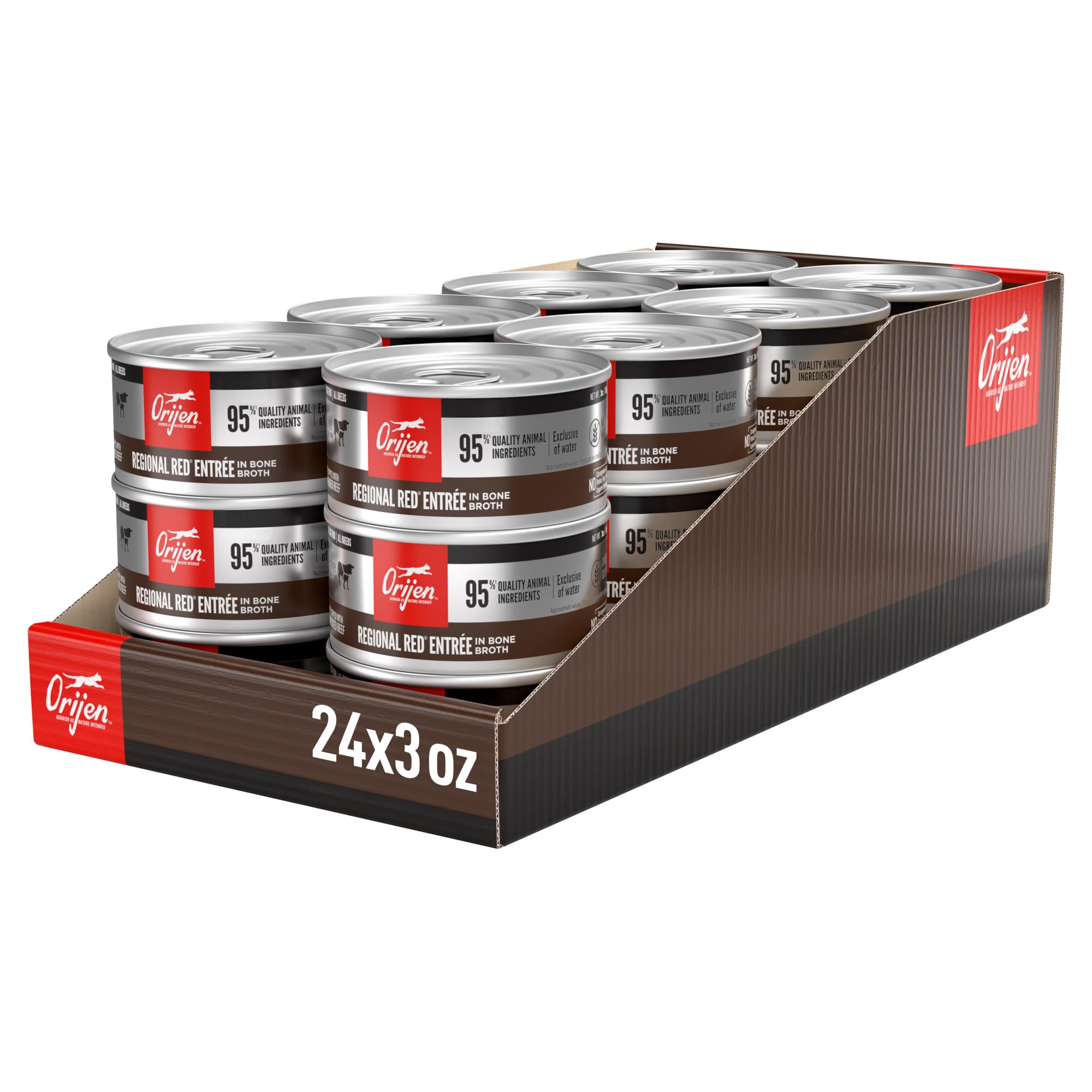 ORIJEN Regional Red Entrée bundle box with 24 cans for cats