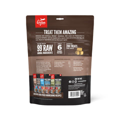 ORIJEN Regional Red high-protein dog treats close-up showing rich flavor for daily training sessions.