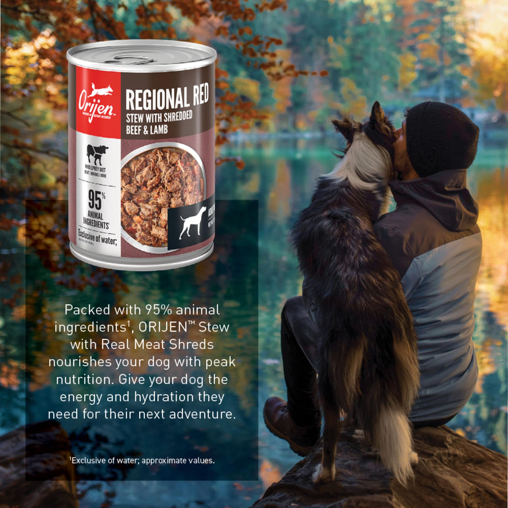 ORIJEN Regional Red Stew serving suggestion for complete meal.