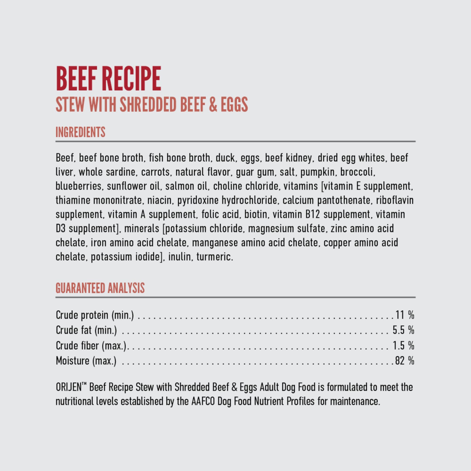 ORIJEN dog meal served in bowl highlights moisture-rich nutrition for hydration.