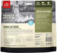 Orijen Tundra treats with duck, lamb, and venison pieces for rewards