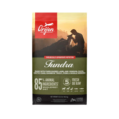 ORIJEN TUNDRA grain-free dog food bag for active dogs
