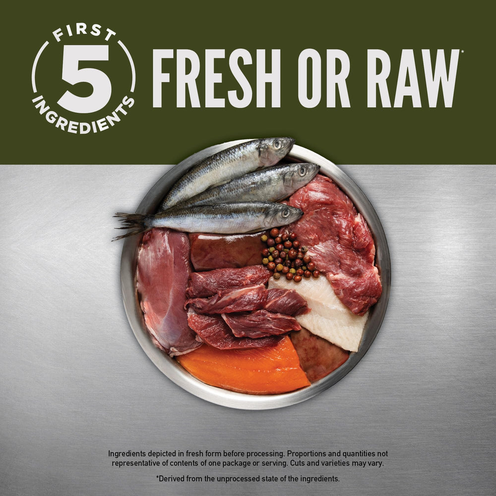 Freeze-dried liver coating adds flavor and aroma in ORIJEN TUNDRA.