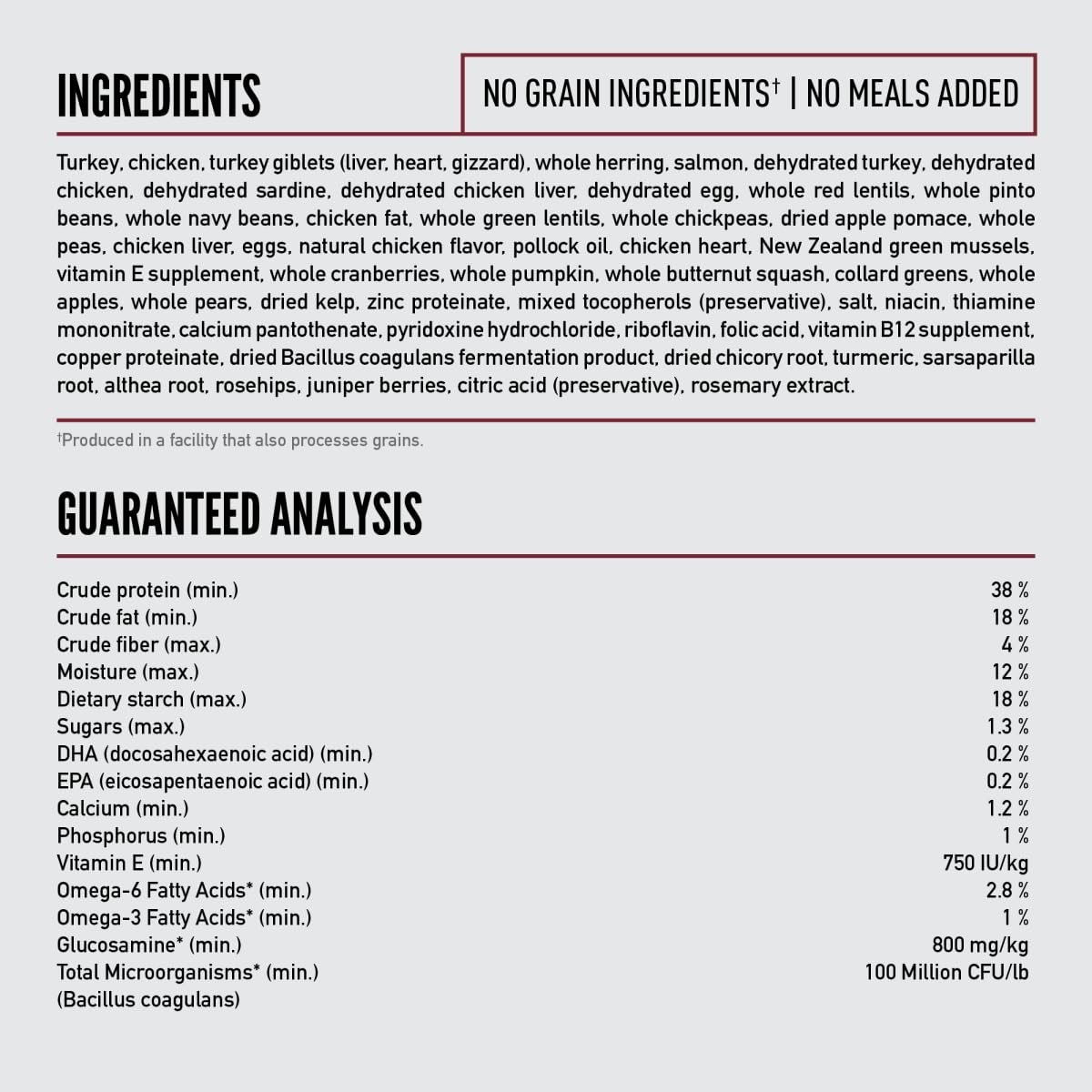 USA-made ORIJEN recipe using global ingredients.