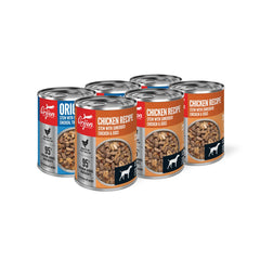 ORIJEN Original can close-up highlighting shredded poultry flavor.