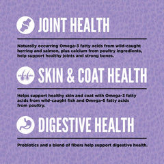 ORIJEN WholePrey ingredients with poultry and fish for natural nutrition.