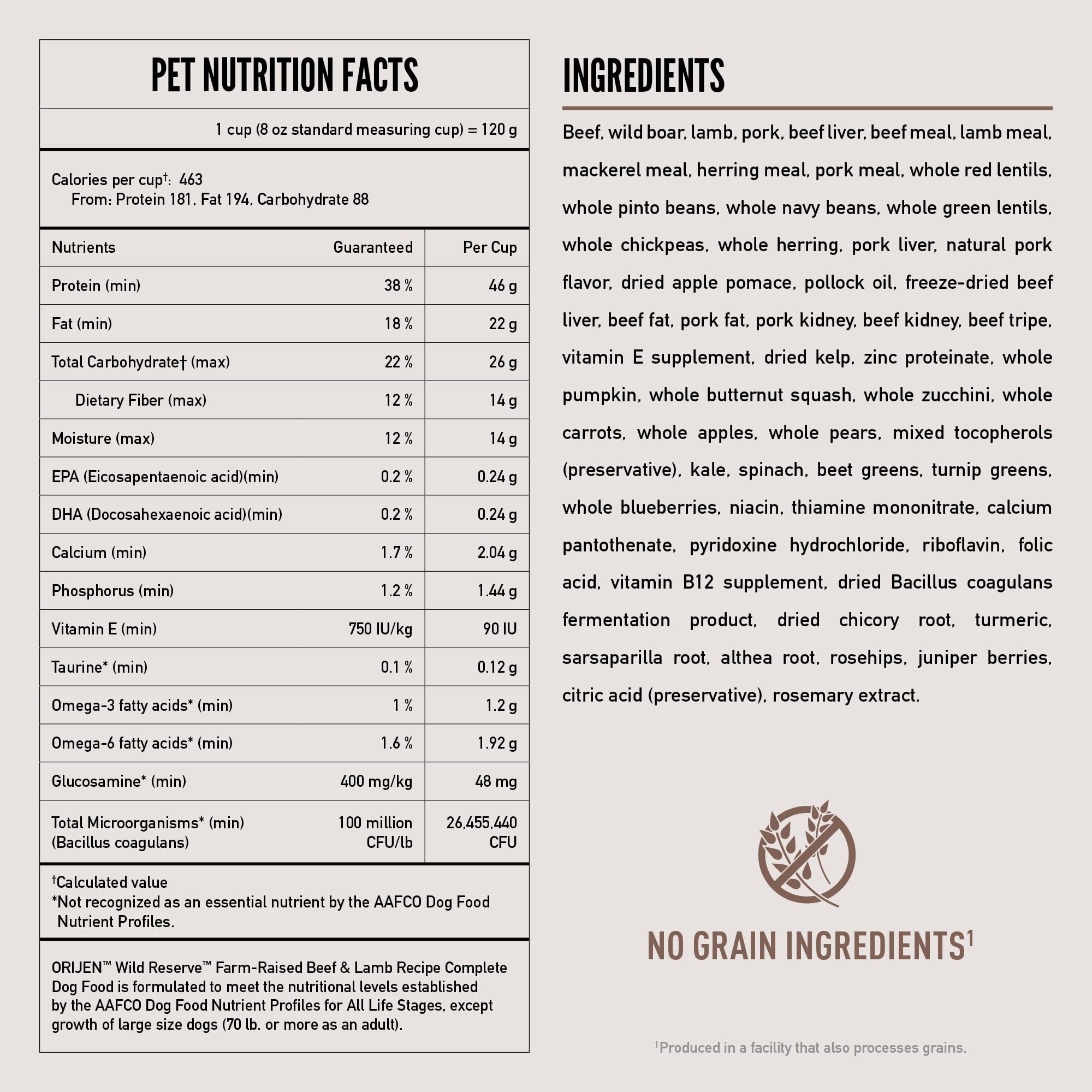 ORIJEN Wild Reserve balance of fish and organs supports immune and digestive health.