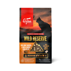 ORIJEN Wild Reserve chicken breast morsels provide protein-rich bites for energetic kittens.
