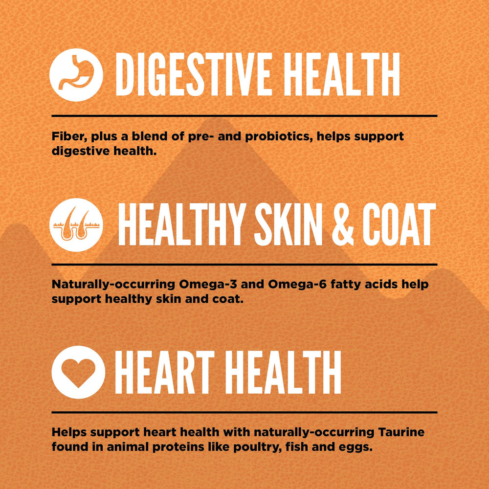 ORIJEN Wild Reserve wholeprey ingredients deliver balanced nutrition with meat, organs, and bone.
